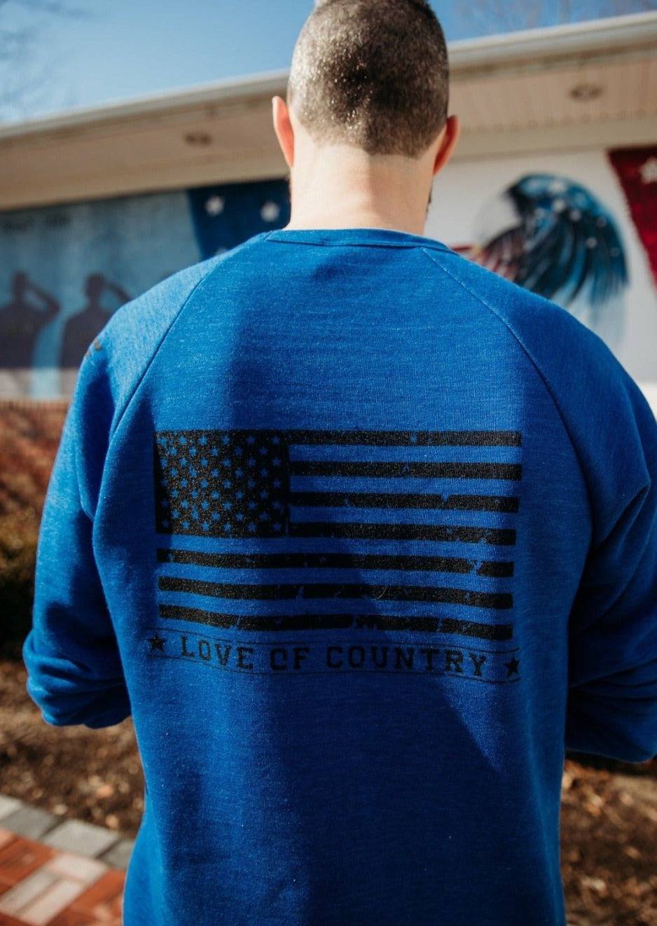 American Flag Crew Organic Sweatshirt - Love of Country